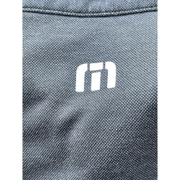 Travis Mathew Polo Shirt Men’s L Short Sleeve Golf Black Pima Cotton Braille Art - Picture 4 of 8